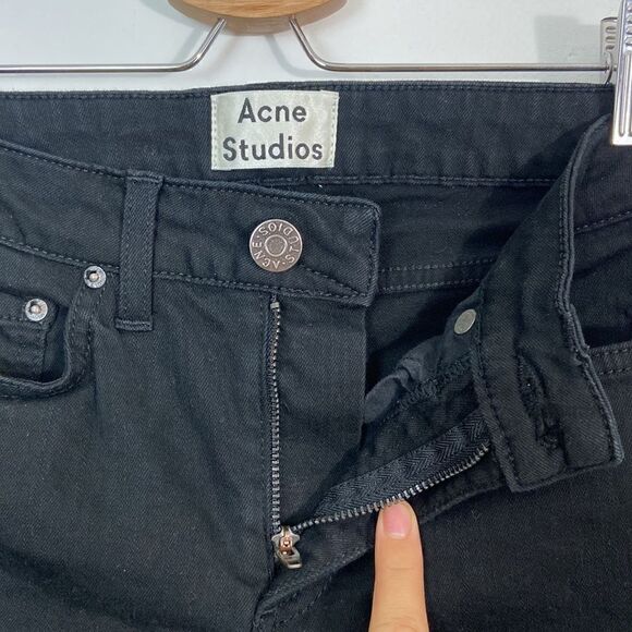 Acne Studios Skin 5 Black Skinny Jeans Size 24/32 - Picture 4 of 8